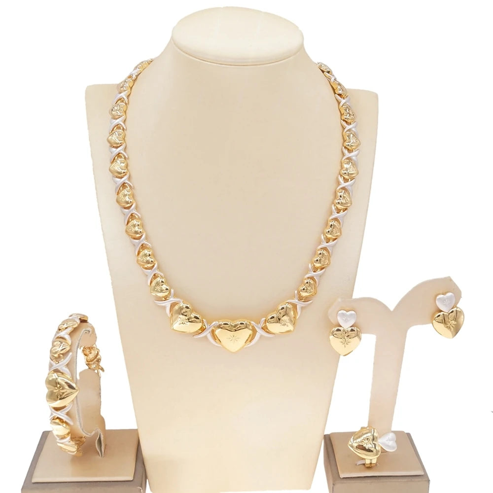 Zhuerrui New Exquisite Beautiful Necklace I Love You Costume Jewelry Set Little Girls Child Kids Xoxo Jewelry Sets Z0055