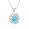 Gemfiori Zhanhao Jewelry Paraiba Jewelry Set Paraiba Lab Grown 925 Silver Ring Necklace Earring Oval Cut Eye Clean Gift Custom