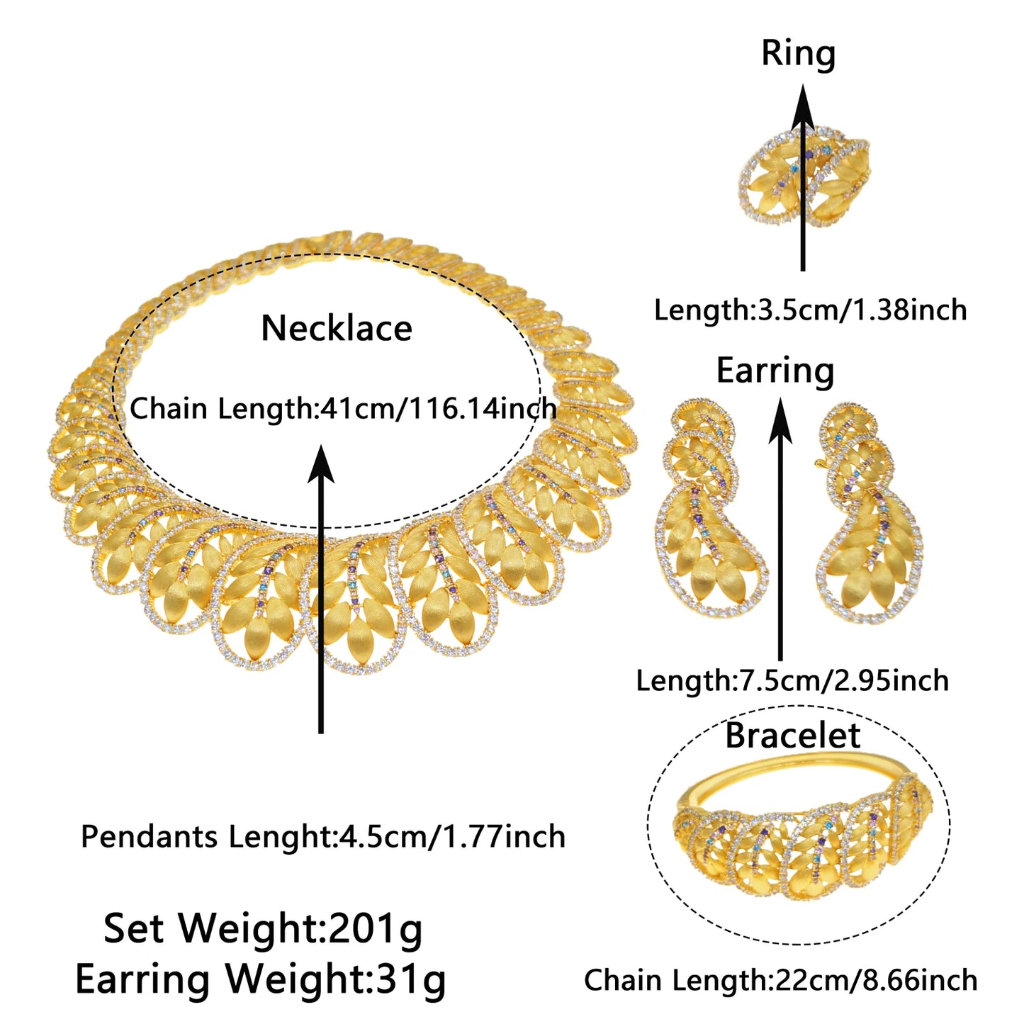 Zhuerrui New Design Sense Jewelry Set American High-end Diamond Series Ladies Classic Inheritance Wedding Four SetsHZ24746228