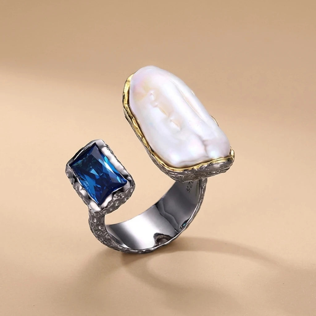 Handmade Italy Fashion 925 Sterling Silver  Adjustable Open Ring