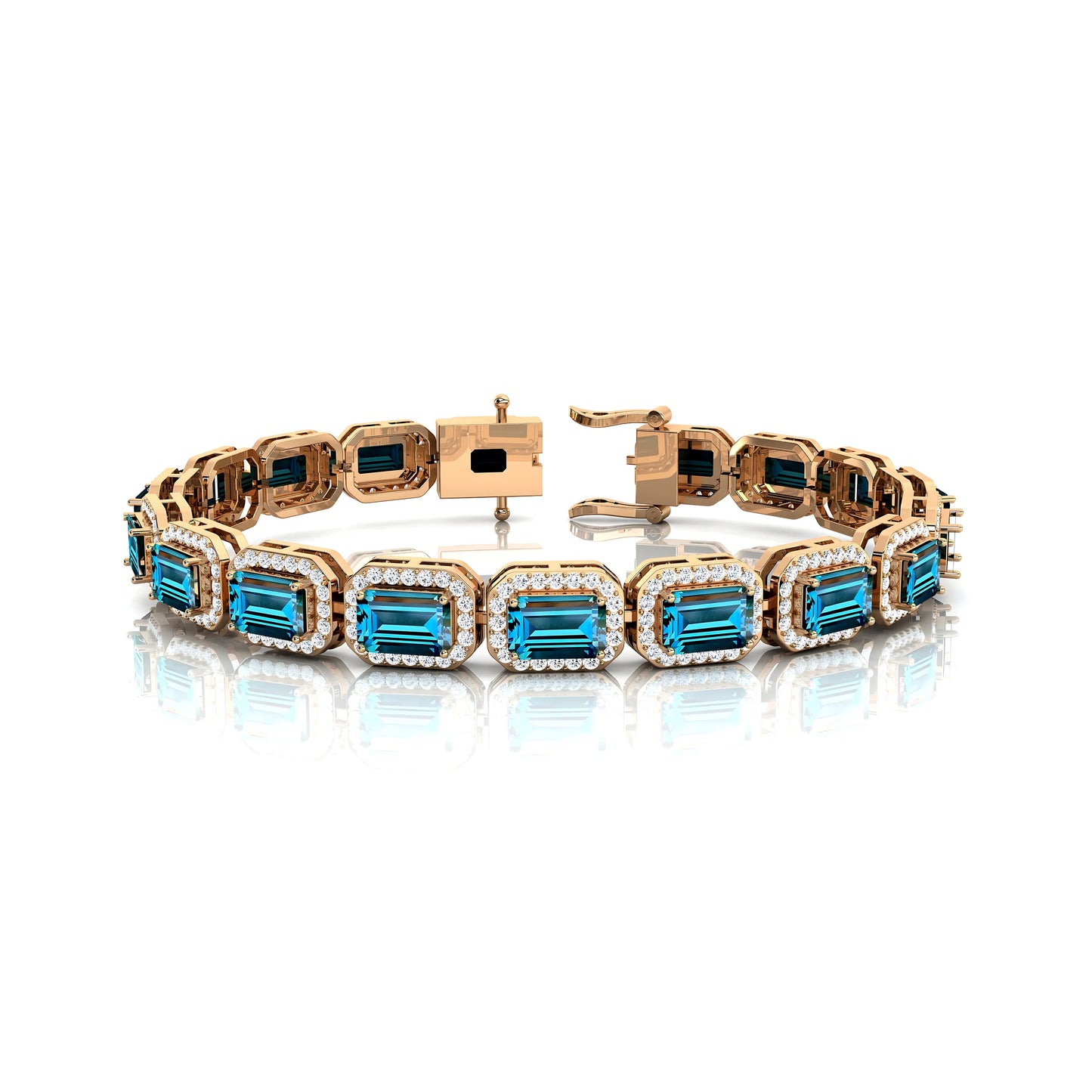 2025 Hot Selling Classic Round Brilliant Cut Diamond Tennis Bracelet Luxury 14K Gold Gift RTS