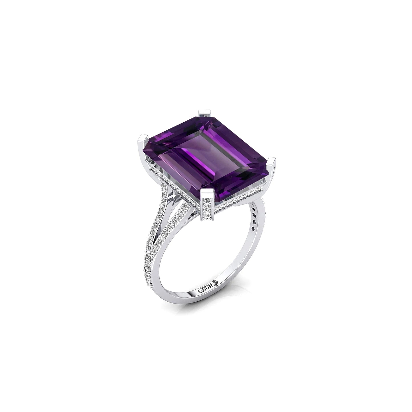 18K Pure Gold Natural Gemstone Round Brilliant Cut Wedding Ring Rhodium Plated Luxury IGI Certificate Jewelry Women