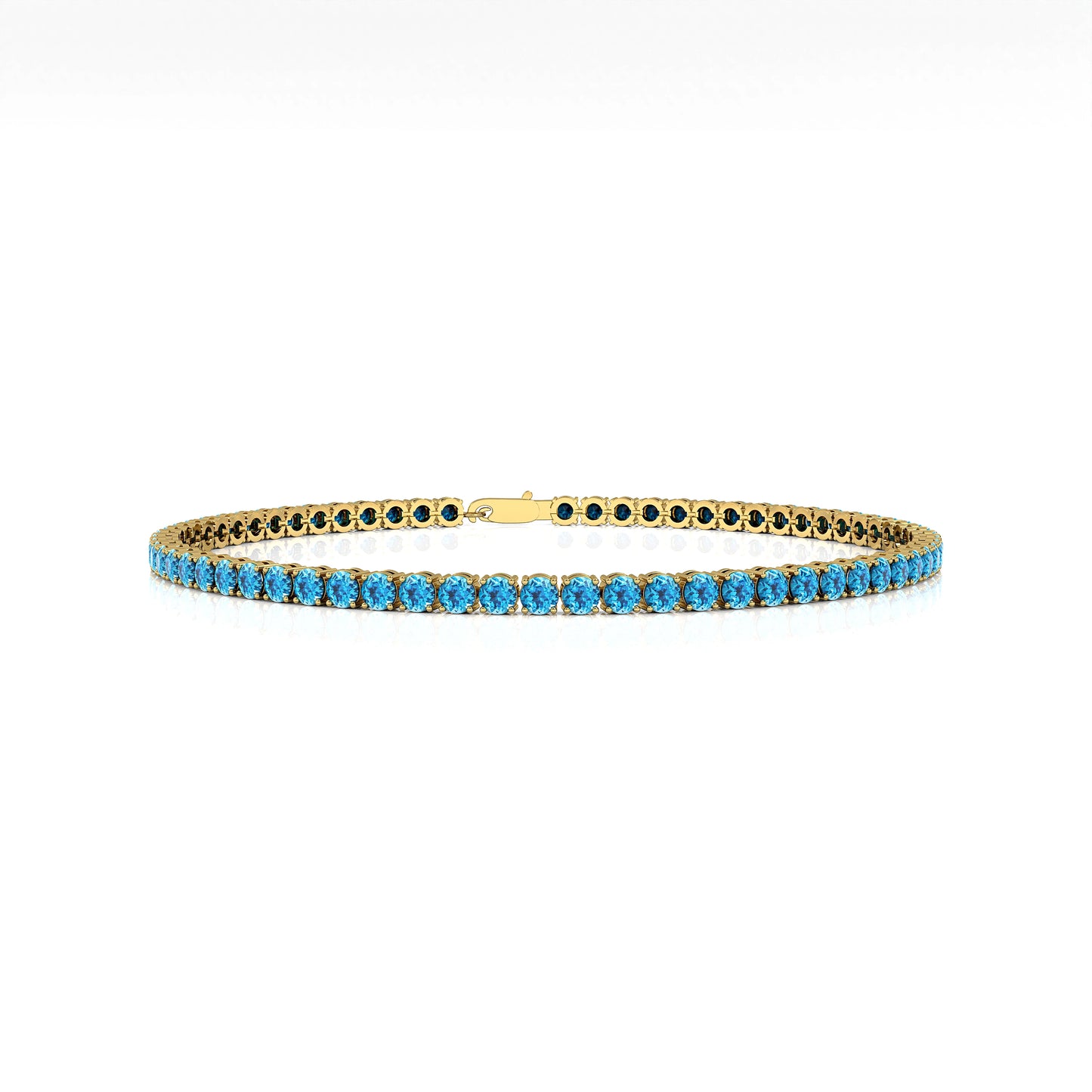Genuine Natural Pure 14k Gold Classic Tennis Bracelet Her Valentine Gift Jewelry Party Wholesale