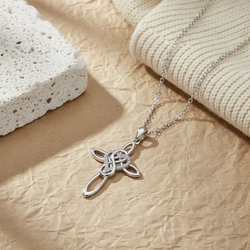 REDheart Silver Plated Celtic Knot Love Rose Necklace Angel Wings Key Necklace Rose Heart Tree of Life Heart Key Necklace for Womens Gift