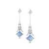14k Solid Gold Earrings Rainbow Moonstone Gemstone Dangle Drop Earrings Solid Gold Rhodium Plated Luxury Real Diamonds Jewelry
