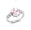 Luxurious 14k Solid Gold Cluster Rings Adorned Natural Morganite Gemstone 0.5ct Accent Diamond Pave Setting Unisex Ring