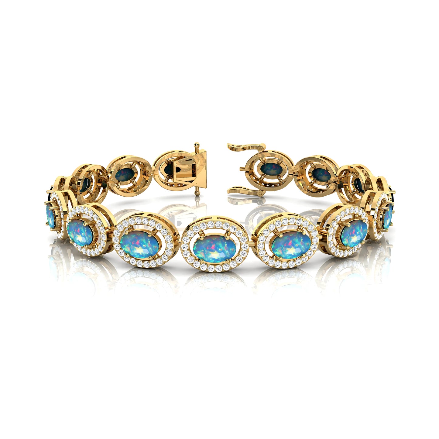 14K Gold Classic Wedding Tennis Bracelet with Real Diamonds Prong Setting Fine Jewelry Gift for Women & Men