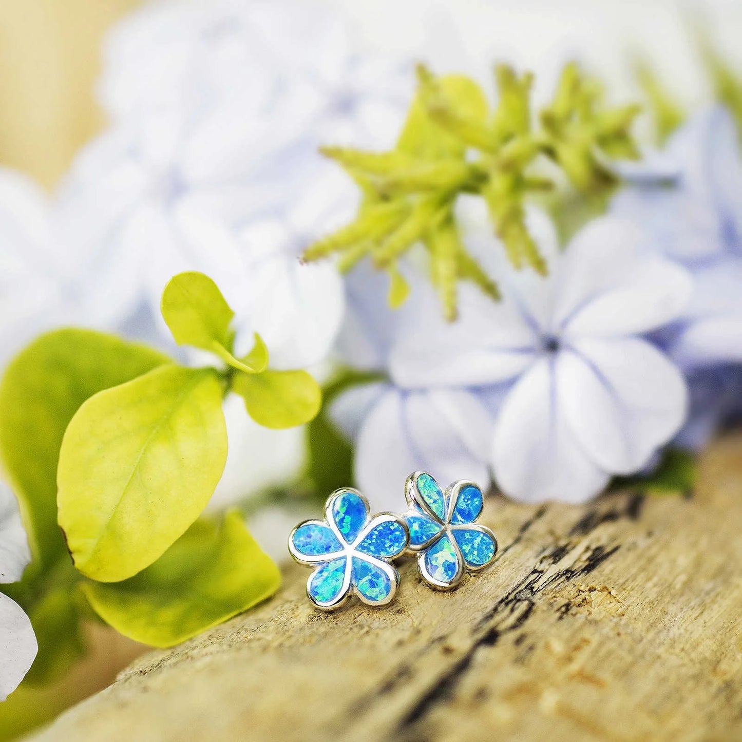 Best-Selling Christian Summer Hibiscus Stud Earrings for Women Silver Plated Flower Design Cute Gift