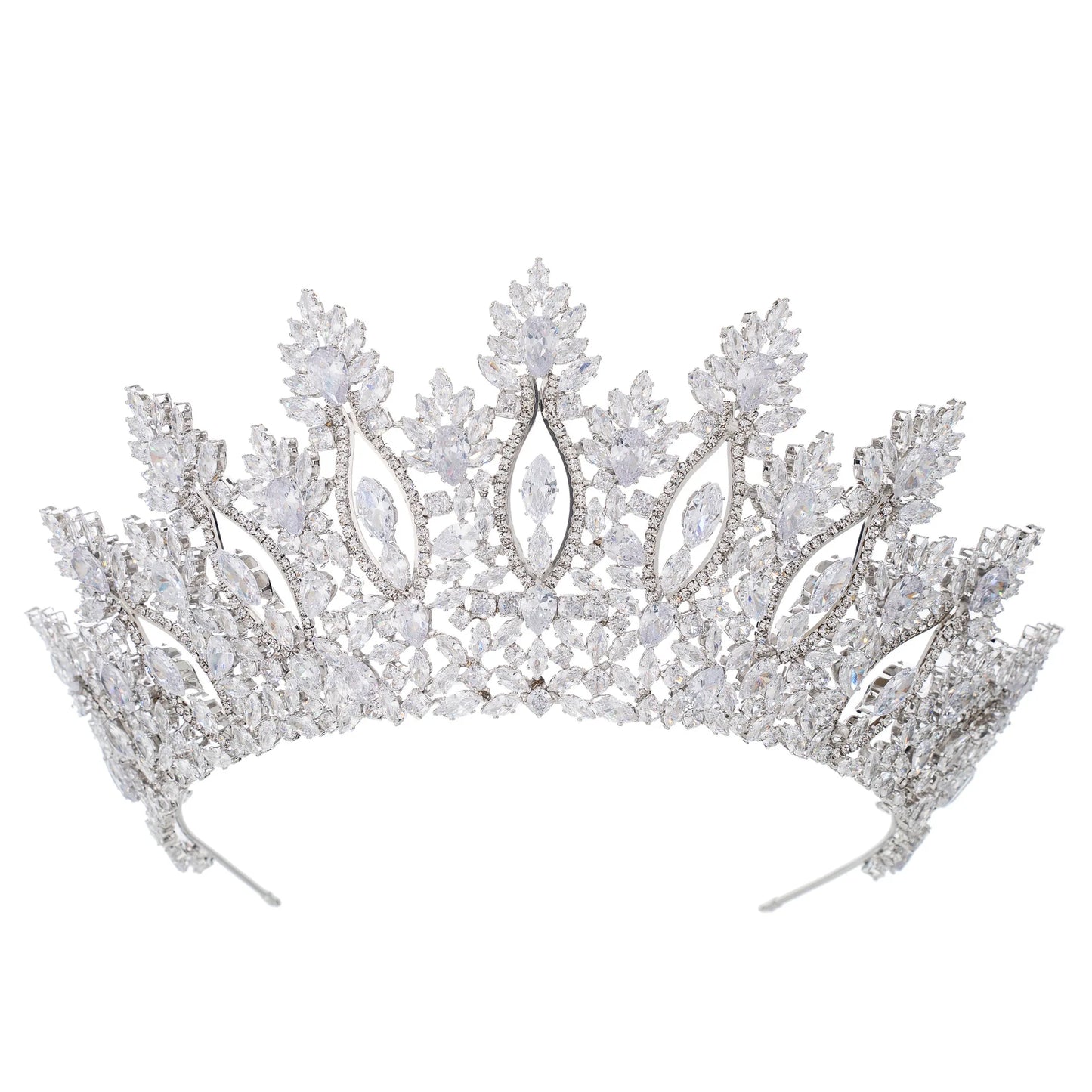 Handmade Luxury Wedding Crown for Bride Quality Bridal Hair Accessories Zircon Tiara Good Quality Hair Jewelry for Anniversary