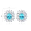 Gemfiori Zhanhao Jewelry Paraiba Jewelry Set Paraiba Lab Grown 925 Silver Ring Necklace Earring Oval Cut Eye Clean Gift Custom