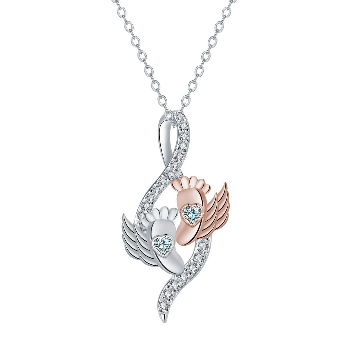 REDheart Silver Plated Celtic Knot Love Rose Necklace Angel Wings Key Necklace Rose Heart Tree of Life Heart Key Necklace for Womens Gift