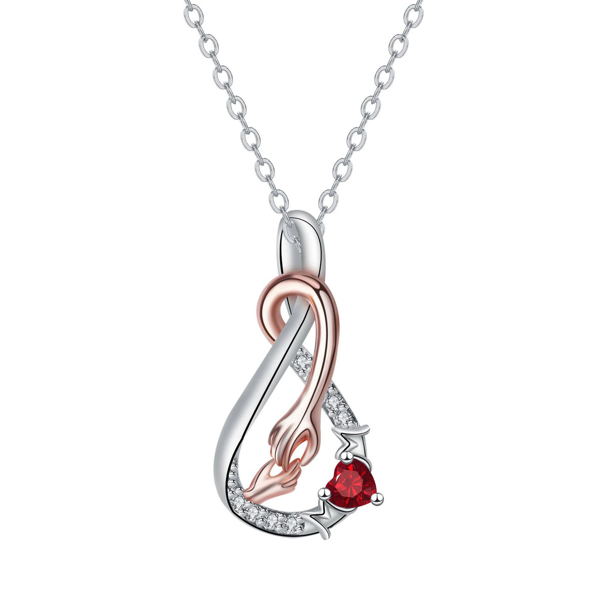 REDheart Silver Plated Celtic Knot Love Rose Necklace Angel Wings Key Necklace Rose Heart Tree of Life Heart Key Necklace for Womens Gift
