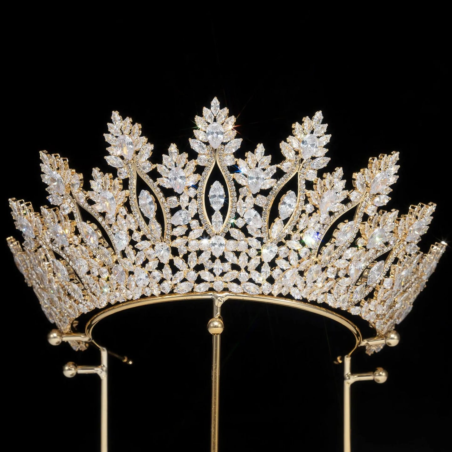 Handmade Luxury Wedding Crown for Bride Quality Bridal Hair Accessories Zircon Tiara Good Quality Hair Jewelry for Anniversary
