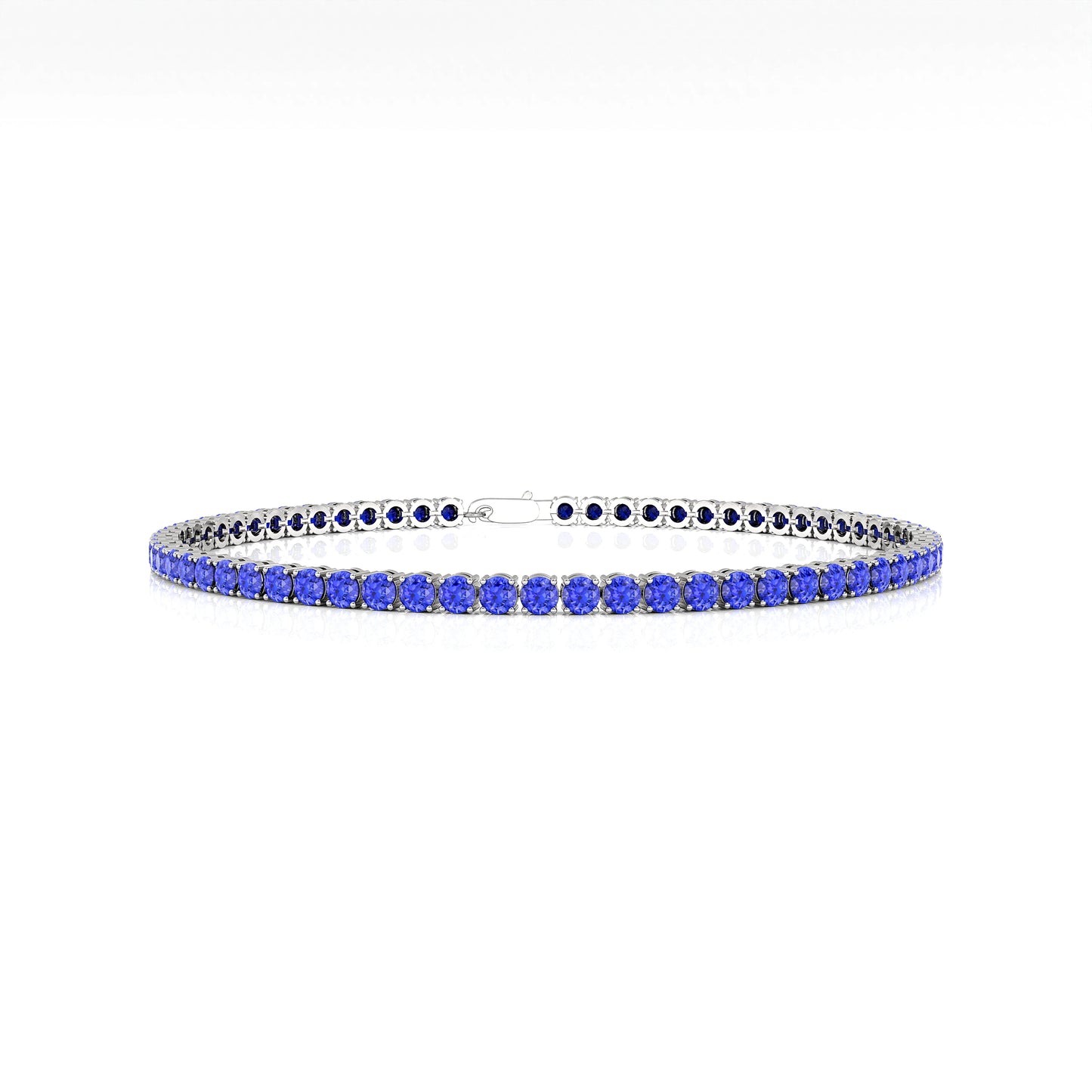 Top-Rated Supplier 14K Yellow Gold Prong Set Natural Tanzanite Tennis Chain Bracelet 2MM Bridal Gift Certified