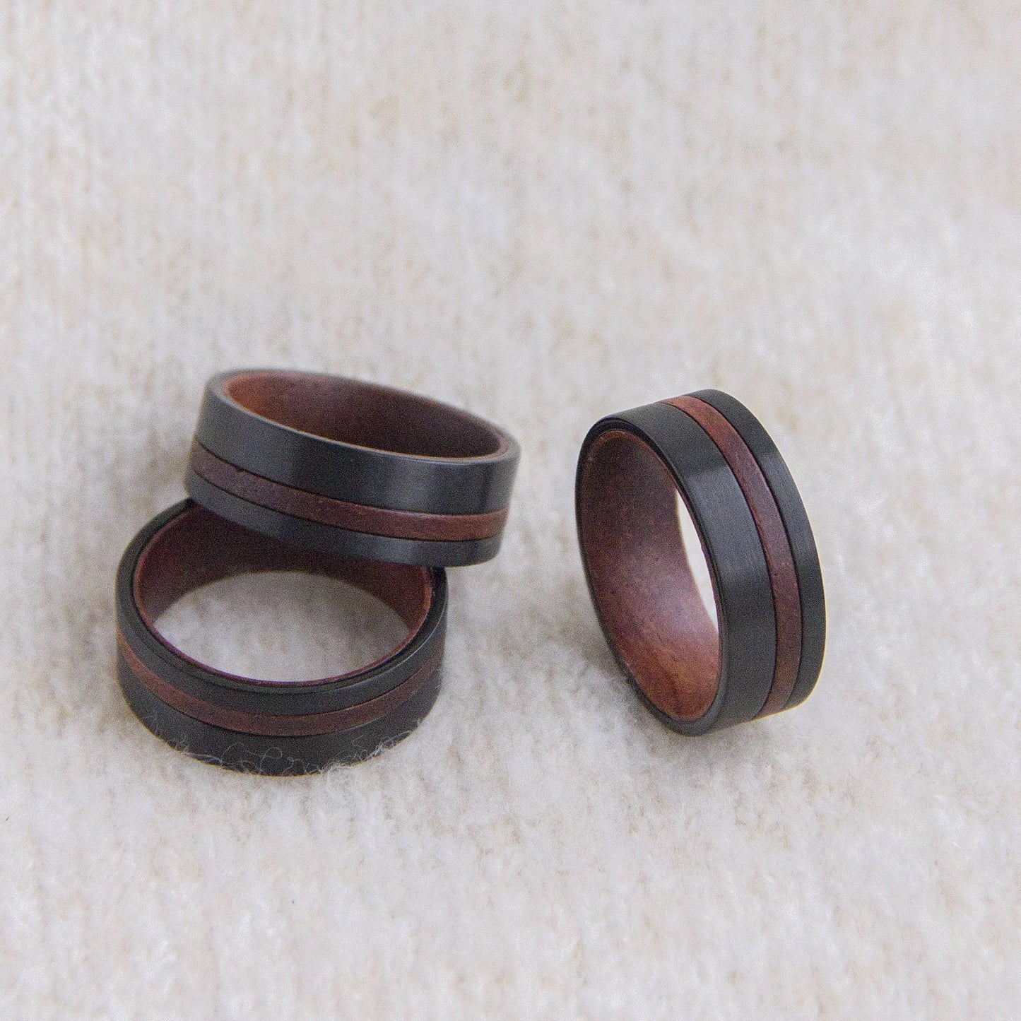 Engagement Ring Tungsten Steel Wood Ring for Men in Stock Wedding Band Barrel Wood Rings Dropshipping Etsy