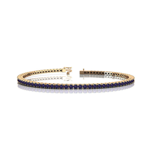 Pure 14K Gold Lab Grown Alexandrite Tennis Chain Bracelet-Fine Jewelry Gift Certified Wedding Wear Gold Unisex Tennis Bracelet