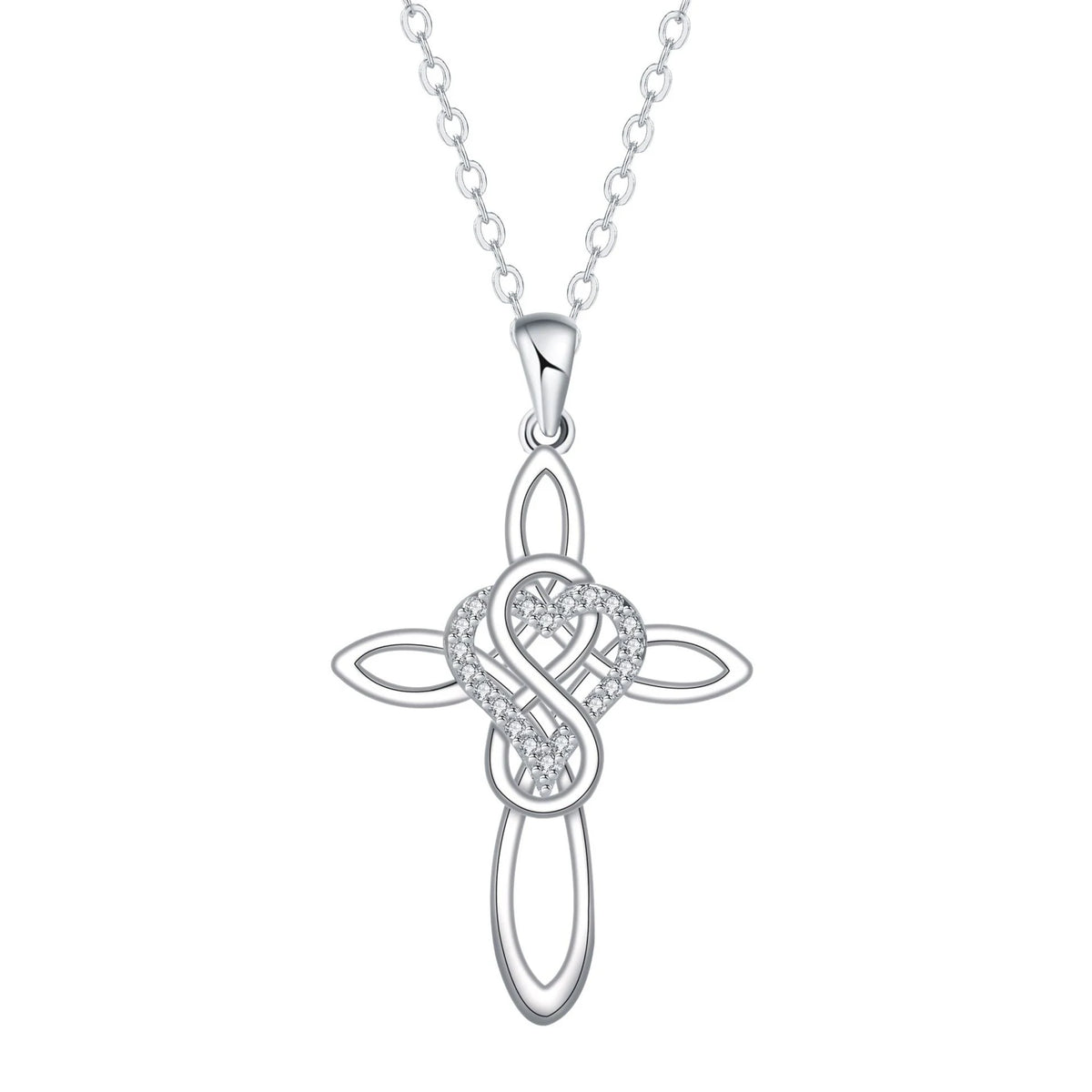 REDheart Silver Plated Celtic Knot Love Rose Necklace Angel Wings Key Necklace Rose Heart Tree of Life Heart Key Necklace for Womens Gift