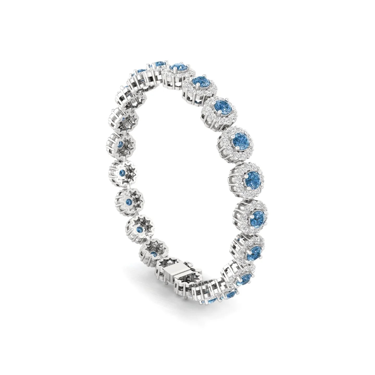 Best Selling TISHYA JEWELLERS 11.43ct Round Cut Diamond Women's Bracelet with Gold Plated 925 Sterling Silver Fine Jewelry