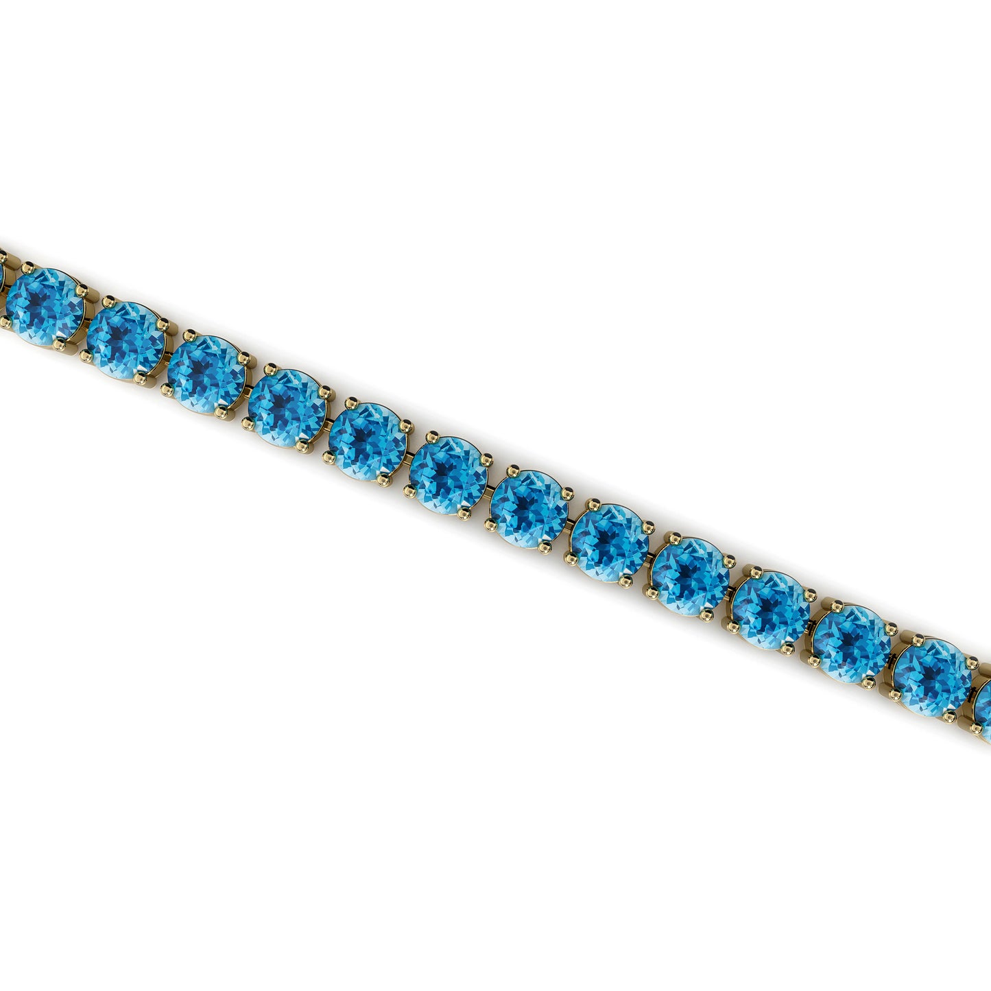 14k Gold Brilliant Cut Gemstone Tennis Bracelets Fine Jewelry Bridal Accessories Gift