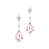 Handmade 100% Authentic Natural Morganite Diamonds Earrings For Her 18k Solid Gold Jewelry Cute Party Gift For Her ODM OEM