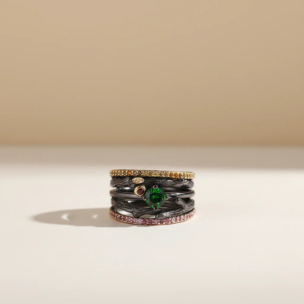 Handmade Tourmaline 925 Silver Gemstone Jewelry Ring