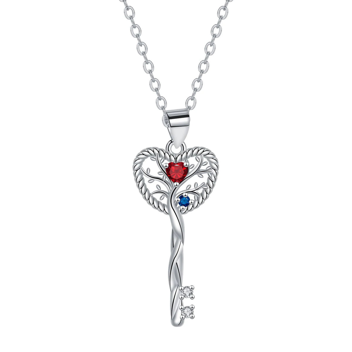 REDheart Silver Plated Celtic Knot Love Rose Necklace Angel Wings Key Necklace Rose Heart Tree of Life Heart Key Necklace for Womens Gift