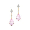 Handmade 100% Authentic Natural Morganite Diamonds Earrings For Her 18k Solid Gold Jewelry Cute Party Gift For Her ODM OEM