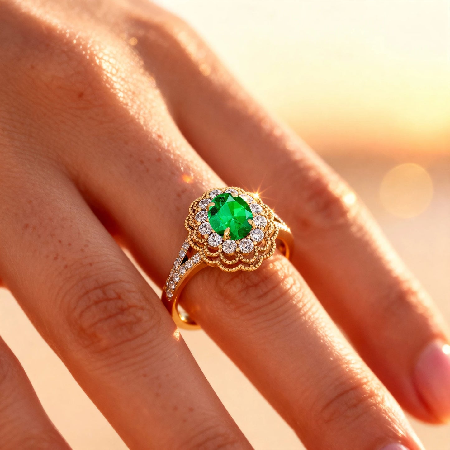 Solid Gold Natural Lab Grown Gemstone Fine Engagement Rings IGI Certified Real Diamonds Classic Design Custom Made Prong Set OEM