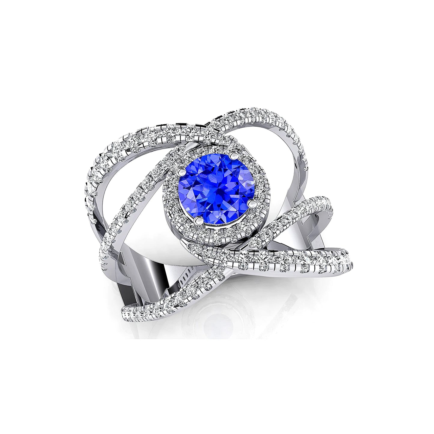 18kt Solid Gold Fine December Birthstone Jewelry Natural Tanzanite Gemstone Rings Real Diamonds Solitaire Halo Wedding Ring Gift