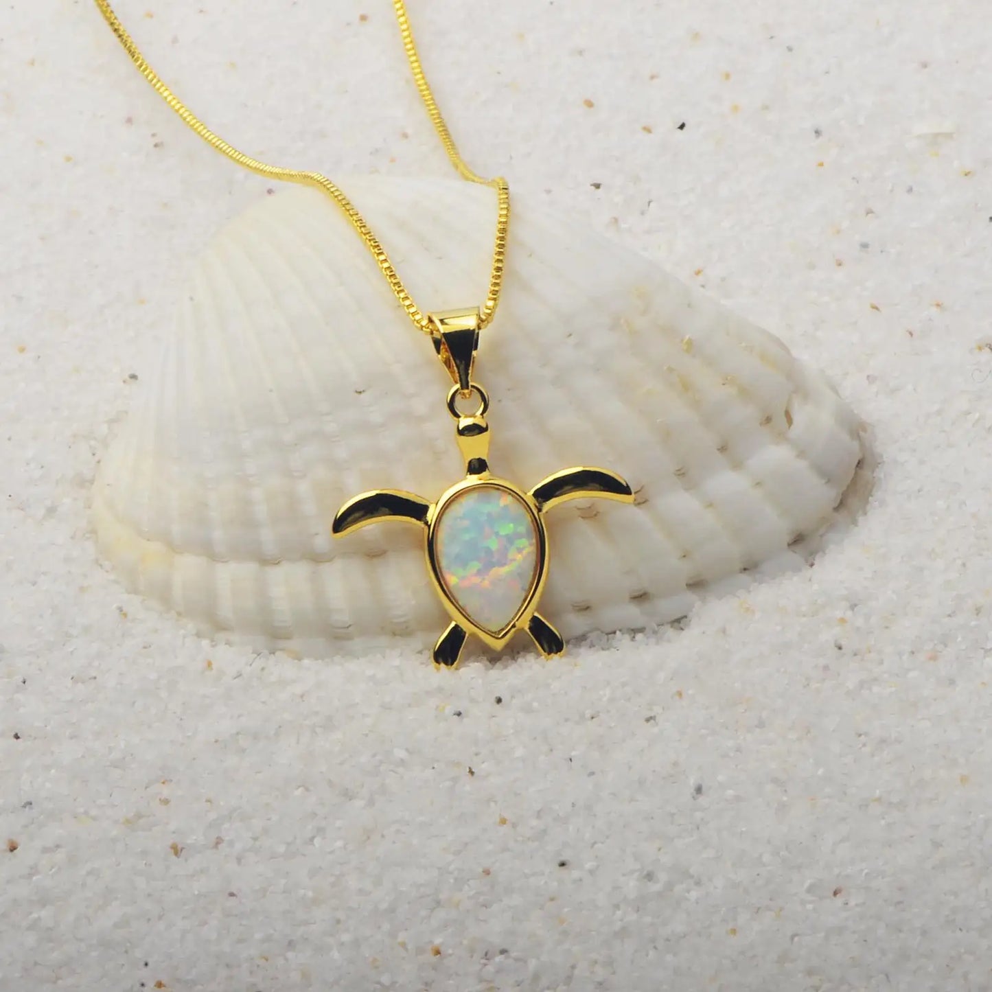 Tiktok Ins Fashionable Sporty Christian Gold Plated Brass Copper Alloy Link Chain Animal Shape Opal Pendant Necklace for Party