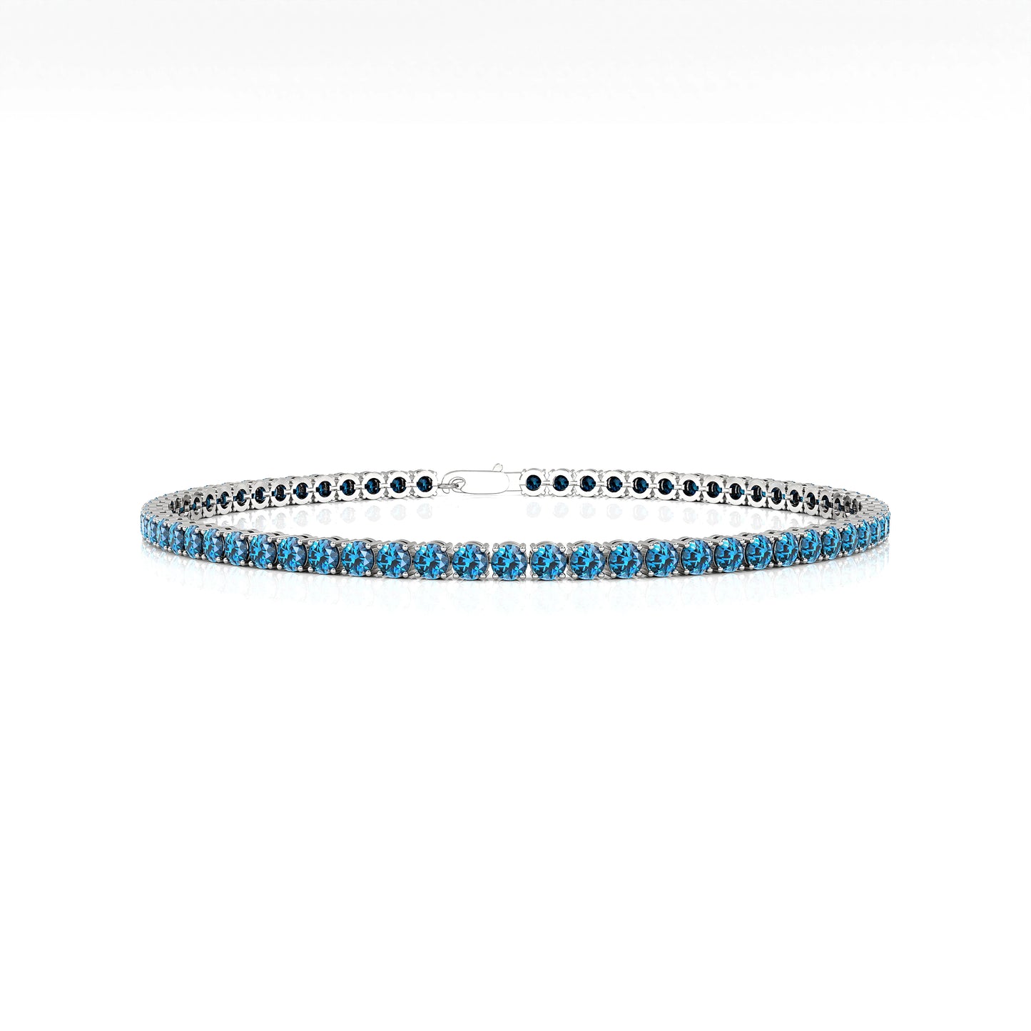 14k Gold Brilliant Cut Gemstone Tennis Bracelets Fine Jewelry Bridal Accessories Gift