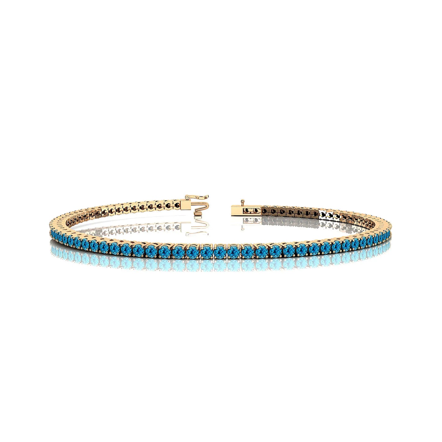 Genuine Natural Pure 14k Gold Classic Tennis Bracelet Her Valentine Gift Jewelry Party Wholesale