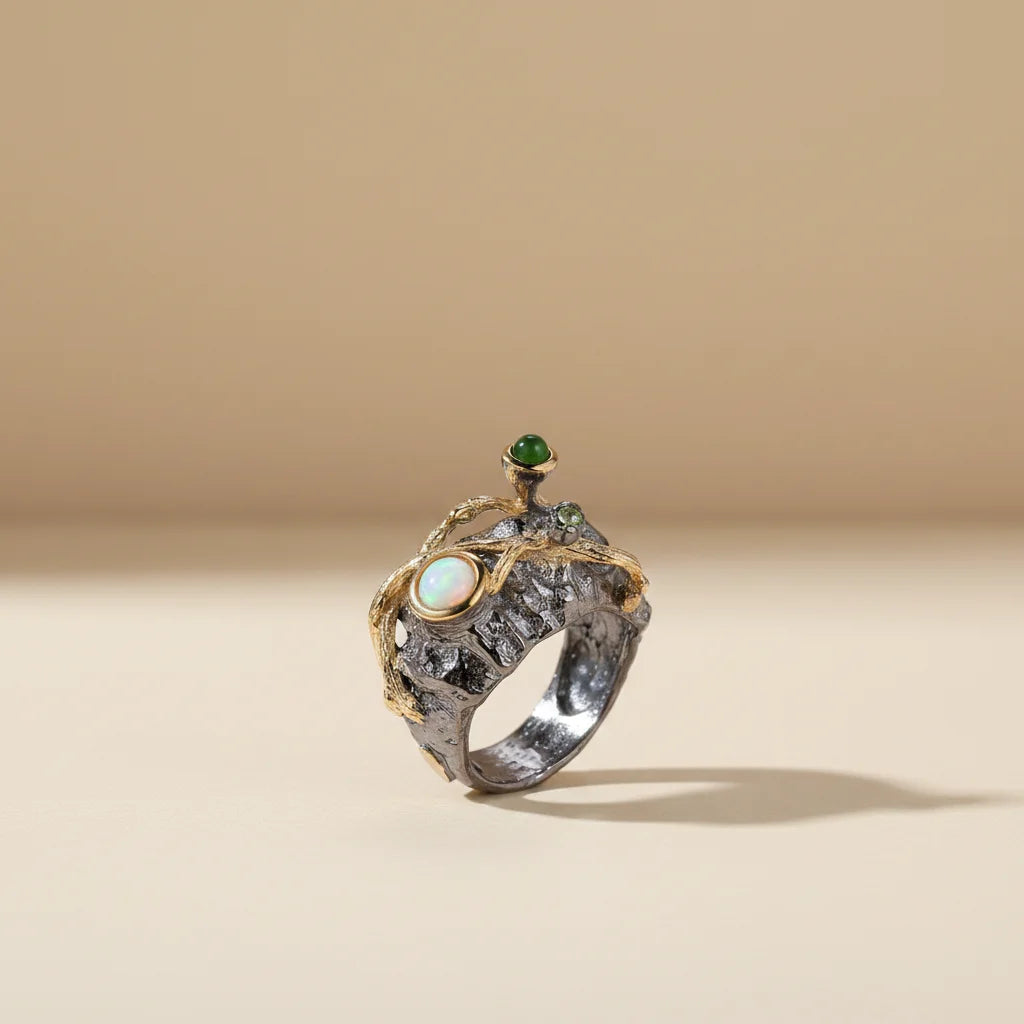 Hot Sale 925 Sterling Silver Gemsones Designs Ring with Peridot for Men