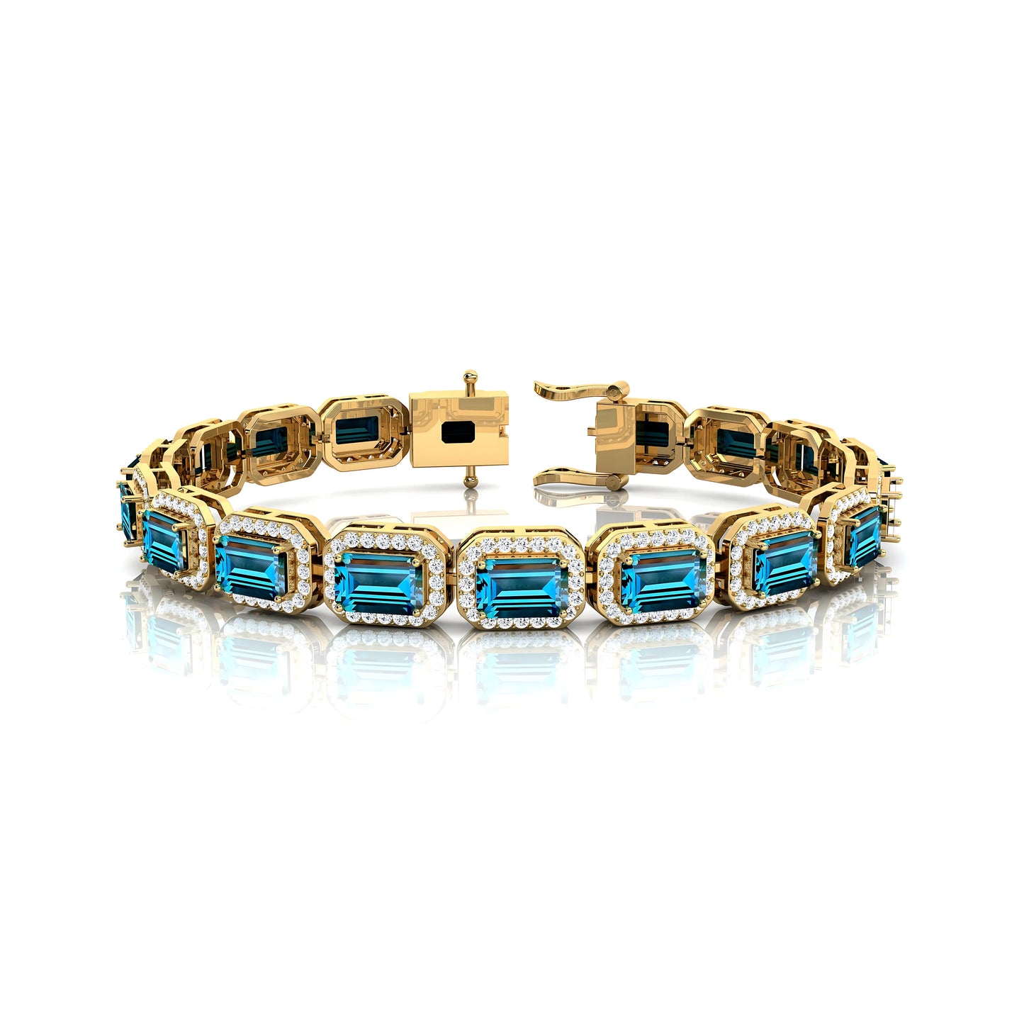 2025 Hot Selling Classic Round Brilliant Cut Diamond Tennis Bracelet Luxury 14K Gold Gift RTS