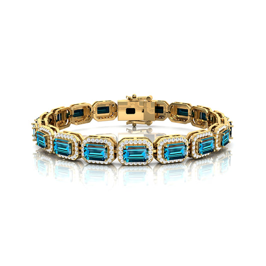 2025 Hot Selling Classic Round Brilliant Cut Diamond Tennis Bracelet Luxury 14K Gold Gift RTS