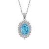 New Arrival 925 Silver Fine Jewelry Set High Quality Fashion Gemstone Adjustable Colorful Pendant Necklace for Women Gifts