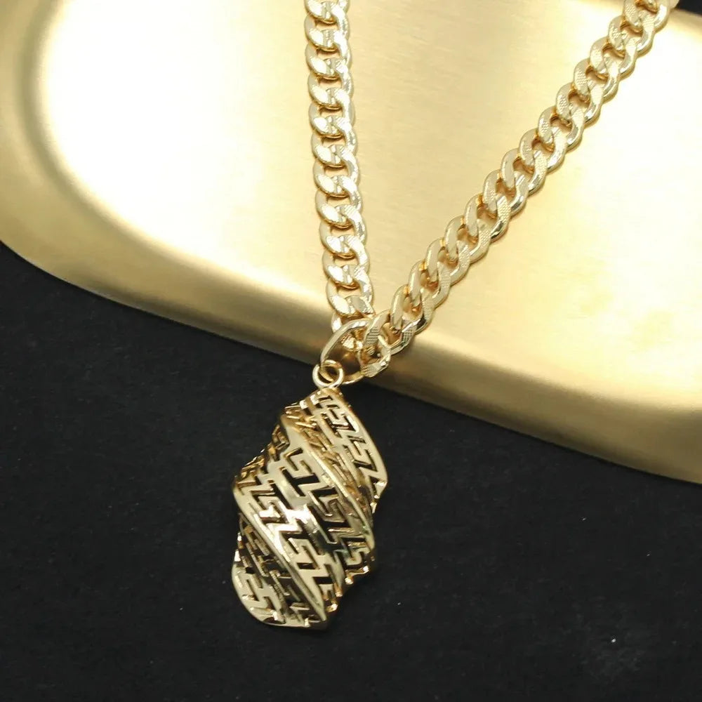 XOTICA Dubai-Style 18K Gold Plated Copper Jewelry Set for Women Elegant Vintage Necklace and Earrings for Parties and Weddings