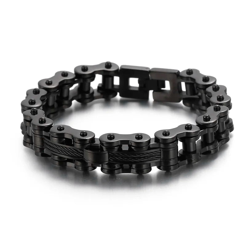 KALEN Stainless Steel Biker Chain Bracelet Luxury Men