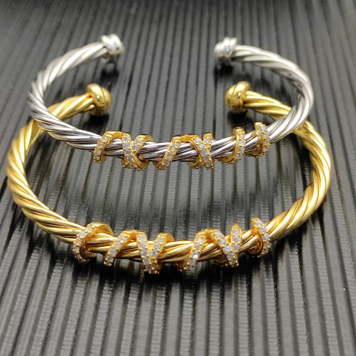 FASHIONISTA DY High-Quality 4mm Gold-Plated Diamond-Set Bracelet, Unisex Silver-Plated Diamond-Set Bracelet, Jewelry