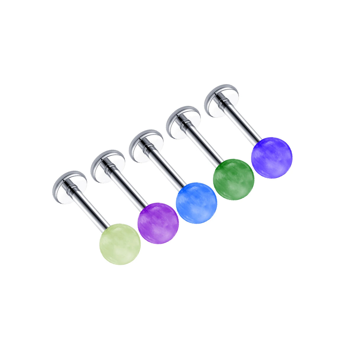S&S Titanium Zircon & Opal Labret Stud – Collection