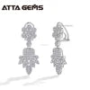 ATTA Luxury 925 Silver Jewelry Set High Density Setting D Color Moissanite Necklace Earrings Ring Bracelet Bridal Set Wholesale