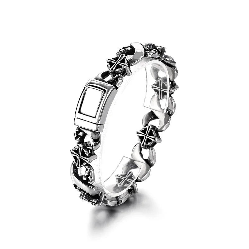 KALEN 220mm Gothic Elements Punk Stainless Steel Links Bracelet