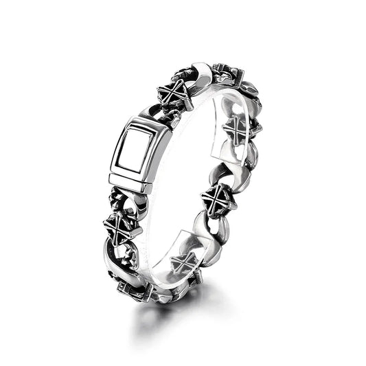 KALEN 220mm Gothic Elements Punk Stainless Steel Links Bracelet