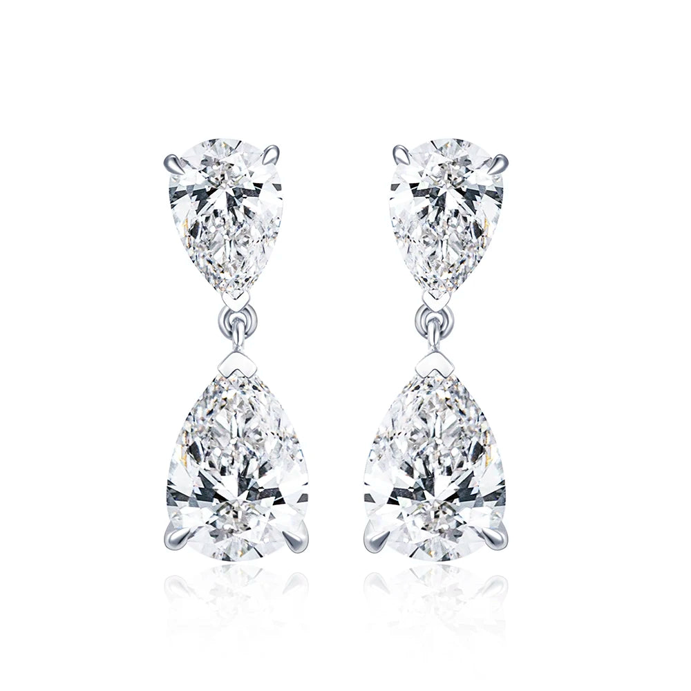 Gemfiori MSE-719 9K Gold Fancy Pear Cut Lab Grown Diamond 1ct Loose Lab Grown Diamond Earring Stud Earrings Factory Price Valentine Gift