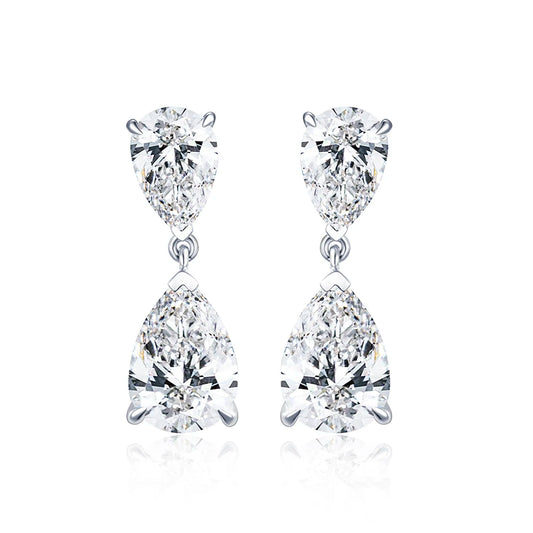 Gemfiori MSE-719 9K Gold Fancy Pear Cut Lab Grown Diamond 1ct Loose Lab Grown Diamond Earring Stud Earrings Factory Price Valentine Gift