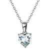 REDheart RINNTIN SAPN02 Romantic Jewelry Birthstone Crystal Necklace 925 Silver Necklace for Women Pendants Charm Collier Collana Stone