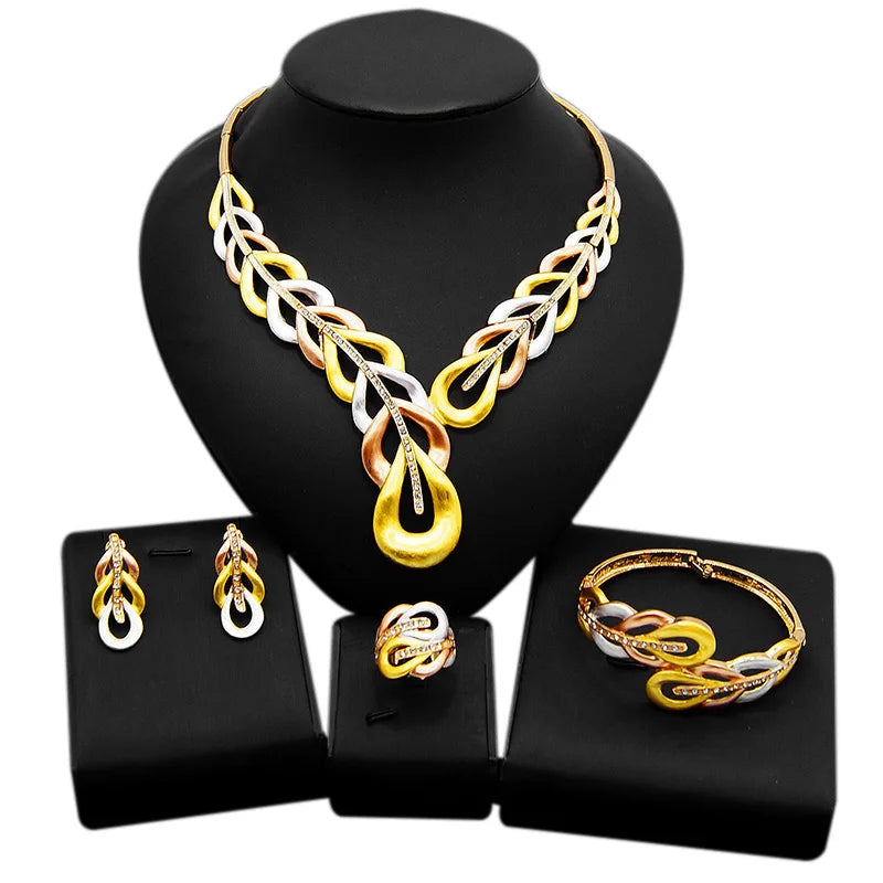 Zhuerrui Women Luxury butterfly Necklace African Jewelry Sets Xoxo Necklace SetHD20071514