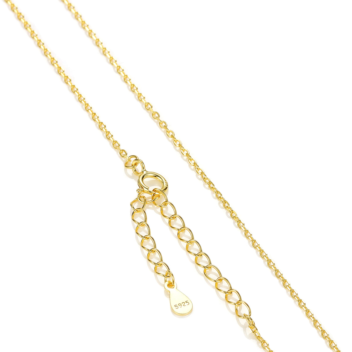 REDheart Custom 925 Sterling Silver Thin Chain Italy Link Adjustable Box Cross Singapore Gold Plated Necklace Fine Jewelry