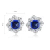 Gemfiori Anster High Quality S925 Lab Grown Sapphire Earring Stud Dainty Gemstone Stud Earrings for Women Daily Wear Gift