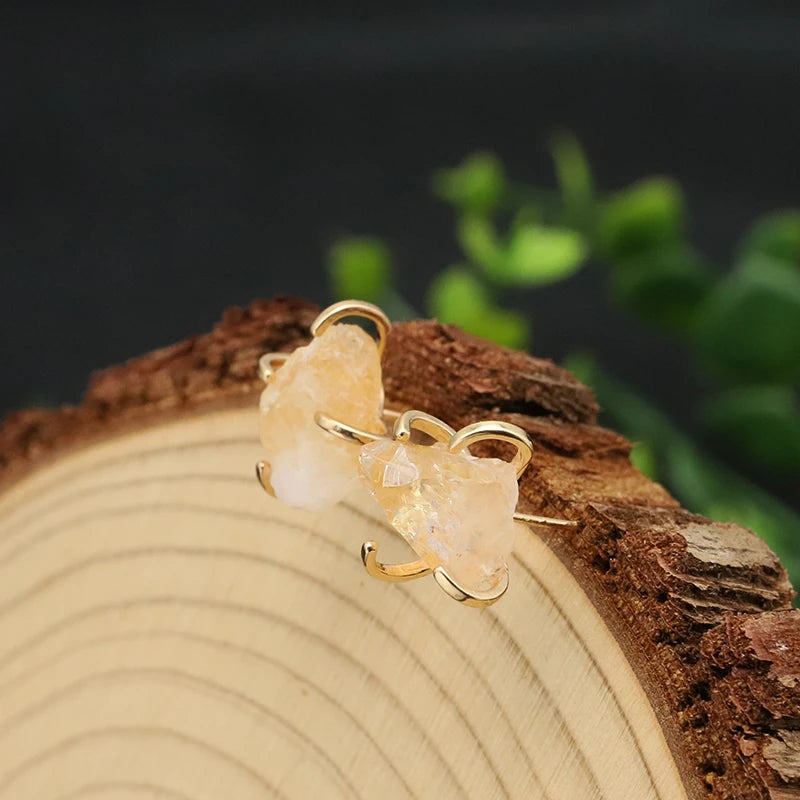 Wholesale Minimalist Turquoise Paw Natural Stone Crystal  Modern Women's Designer Earrings Fashion Luxury Earrings Jewelry